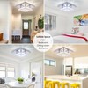 Cainjiazh Dimmable Modern Crystal Chandeliers LED Mini Ceiling Light with
