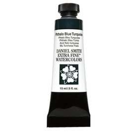 Daniel Smith 284600247 Pintura de acuarela de 15 ml, turquesa azul ftalo, 0.50 onzas líquidas (paquete de 1)