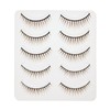 D-ONE Natural False Eyelashes, 5 Pairs (A04, Super Natural Nude
