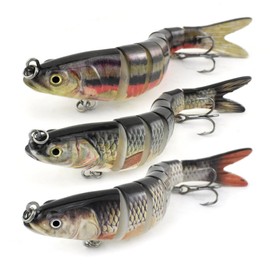Fishing Lures for Freshwater and Saltwater, Lifelike Swimbait for Bass Trout Crappie, Slow Sinking Bass Fishing Lure, Amazing Fishing Gifts for Men, Must-Have for Family Fishing Gear