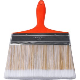 Artist Flat Paint Brush 6 Inch Large Wash Brushes with ABS Handle and PET Bristles,Professional Paint Tools for Gesso, Varnishes, Acrylic Painting, Watercolor, Wood, Wall, Furniture-Brush Cleaner