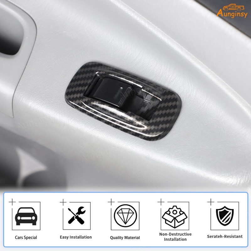 Aunginsy Car Door Window Glass Lift Button Panel Trim Cover