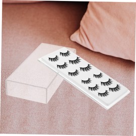 PACKOVE Eyelash Storage Case Acrylic Organizer for False Lashes Stylish Fake Eyelash Box to Keep Lashes Clean and Sanitary Lash Travel Case for Easy Display and Storage
