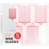 Bluesky Pink & Clear Two-Tone Wine Glass Set - 9