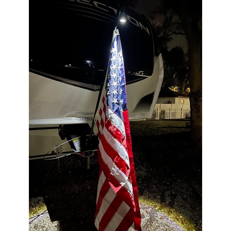 Solar Flag Pole Light, Flagpole Light Solar Powered, Super Bright