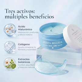 Punta Belleza  Parches para Ojos con Ácido Hialurónico y Glicerina  Hidrogel Hidratante Anti Ojeras, Bolsas y Líneas Finas 60 piezas cu 2 pack
