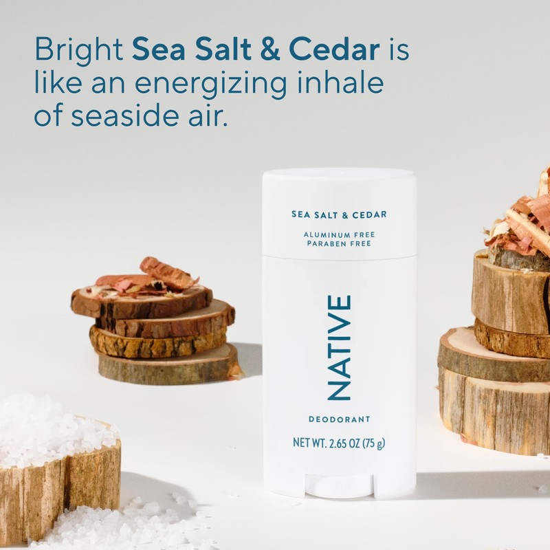 Native Sea Salt & Cedar Twin Pack Deodorant Bundle 2
