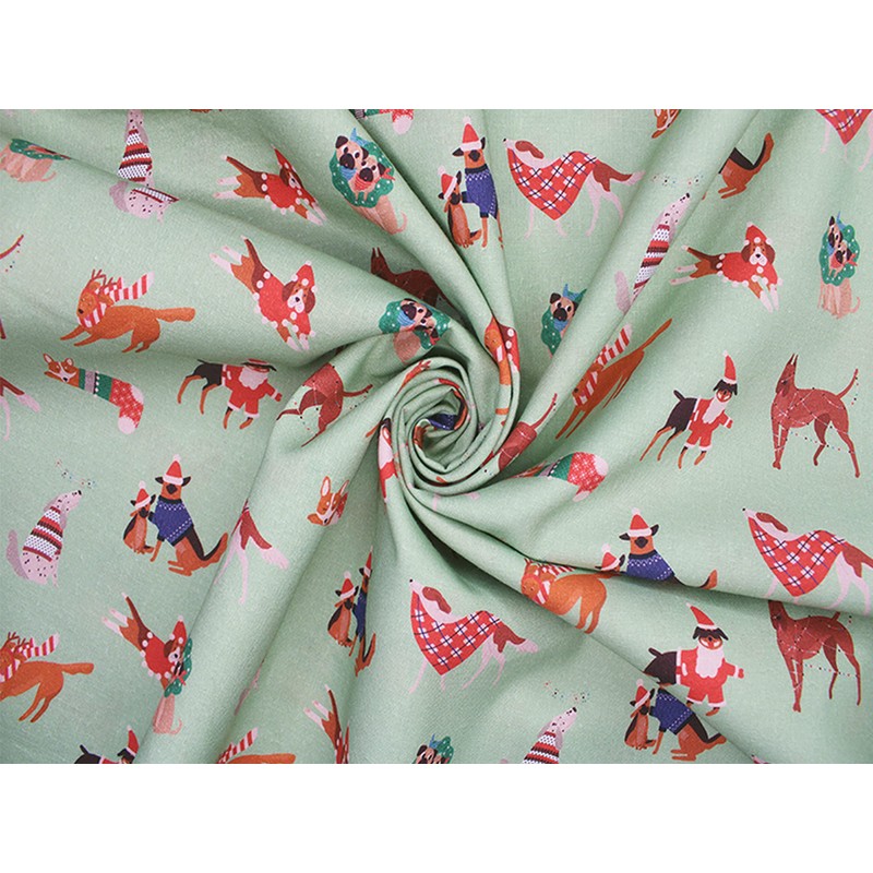 Little Johnny - Dogs in Jumpers 100% Cotton Fabric -