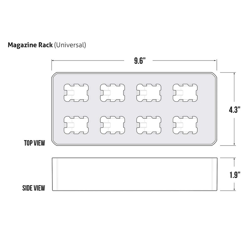 Vaultek Modular Magazine Rack (8) Slot High Density Foam Ammunition