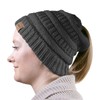 cosey - Knitted Winter Hat - Ponytail Hat with Braid