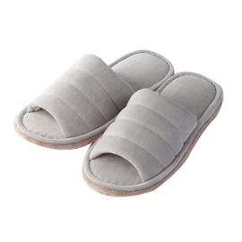 CAINZ Washable Slippers, Gray, L, 9.8 - 10.6 inches (25 - 27 cm), Time Saving, Indoor Shoes, Room Shoes
