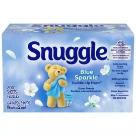 Snuggle Fabric Softener Dryer Sheets, Blue Sparkle, 200 Count