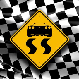 Corvette C6 Style Burnout Sign - Hot Rod Garage Plaque - Fun Racing Decor - Z06