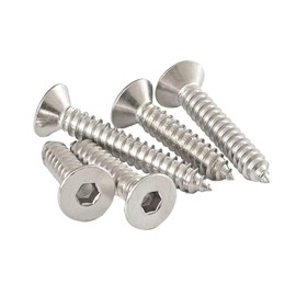 SYDARSYN Hexagon Socket Countersunk Tapping Screws 304 Stainless Steel Flat Head Wood Screws M4 x 35 mm (Pack of 25)