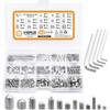 VIGRUE Pack of 260 Grub Screws Taper Tip Hex Grub