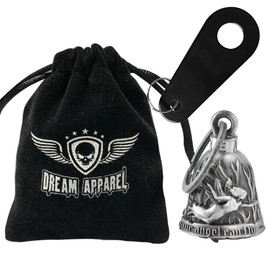 Motorcycle Bell for Bikers Women Men W/Hanger, Biker Bell for Riders, Good Luck Riding Bell Spirit Bell Moto Accessories, Rider and Angel, One Size
