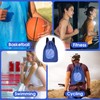 Sonicefit Drawstring Backpack Basketball Bag, Foldable Sports Sackpack Gym Bag