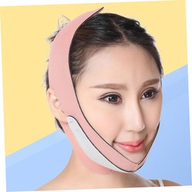 Healeved 1pc V Face Thin Face Bandage Neck Mask Face Strap Chin Strap Slimming Belt Facial Lifting Belt Face-lifting Artifact Face Chin Lift Thin Face Strap Face Lifting Mask Pink