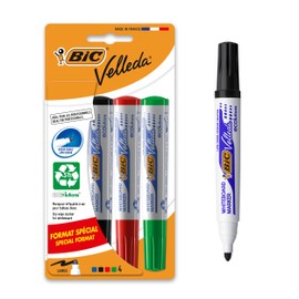 BiC Velleda 1701 Bullet Tip Whiteboard Markers - Assorted (Pack of 4)