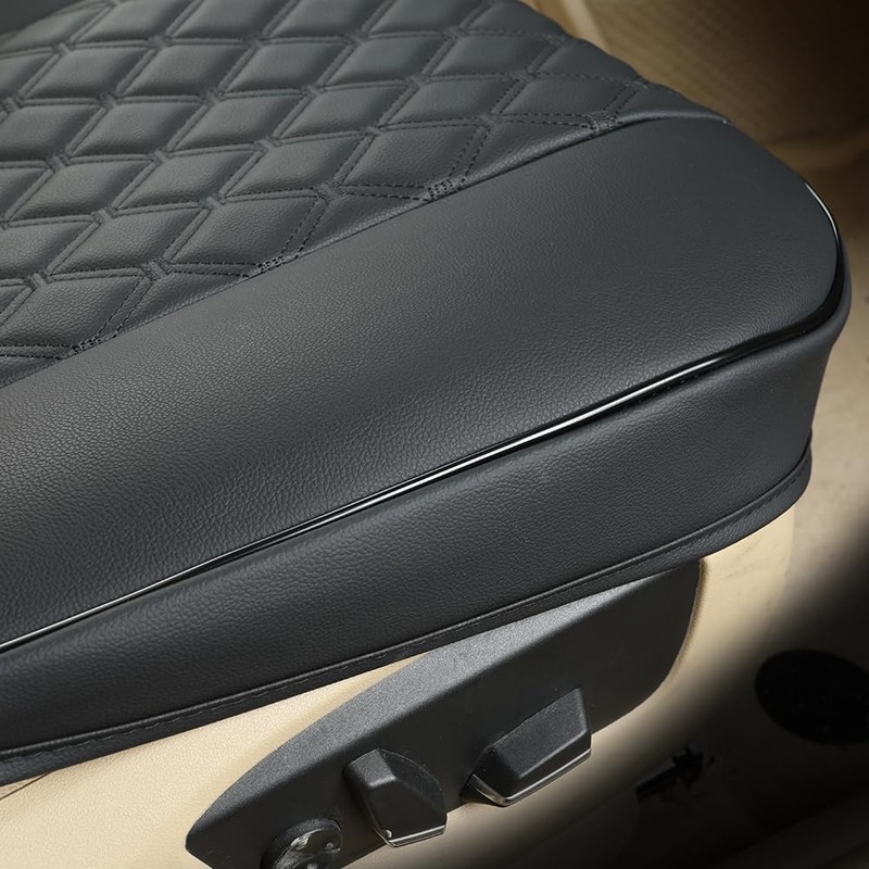 Black Panther Car Seat Cover PU Leather,Full Wrapping Edge,Protector for