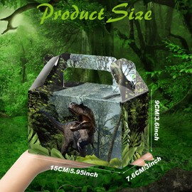 Dinosaur Treat Boxes Dinosaur Party Favor Boxes Animal Theme Party Decorations Candy Goodie Gift Containers for Kids Boys Girl Dino Birthday Presents Decorations Supplies, Medium Size(24 Pieces)
