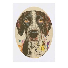 'German Shorthaired Pointer Portrait' Temporary Tattoo - Water Resistant, Skin-Safe, Non-Toxic Transfer (TO00083633)