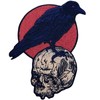 The Raven On The Skull Patch Embroidered Applique Badge Iron