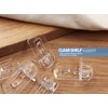 Jamiikury 10pcs Locking Shelf Support Pegs, 8mm Shelf Pins Clear