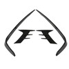 4Pcs Glossy Black Front Bumper Fog Light Eyebrow Cover Trim