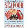 Fresh Local Seafood by Martin Wiscombe Small Metal Sign 20cm x 15cm (og)
