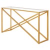 Calix 55'' Wide Rectangular Console Table in Brass