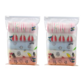 Travel Bags for Storage Clothes, Pack of 24 PE Plastic Bags with Zip, Large Clothes for Baby Clothes (17 x 25 cm)