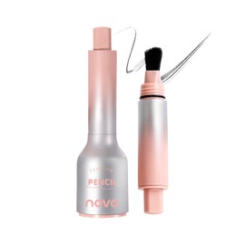 KIADZIE Eyebrow Pencil Natural Color Fine Brush Design Smudge-Resistant Application Unisex Silver Pink Gradation Compact Large Capacity Water Eyebrow Pen (03-Grayish Black)