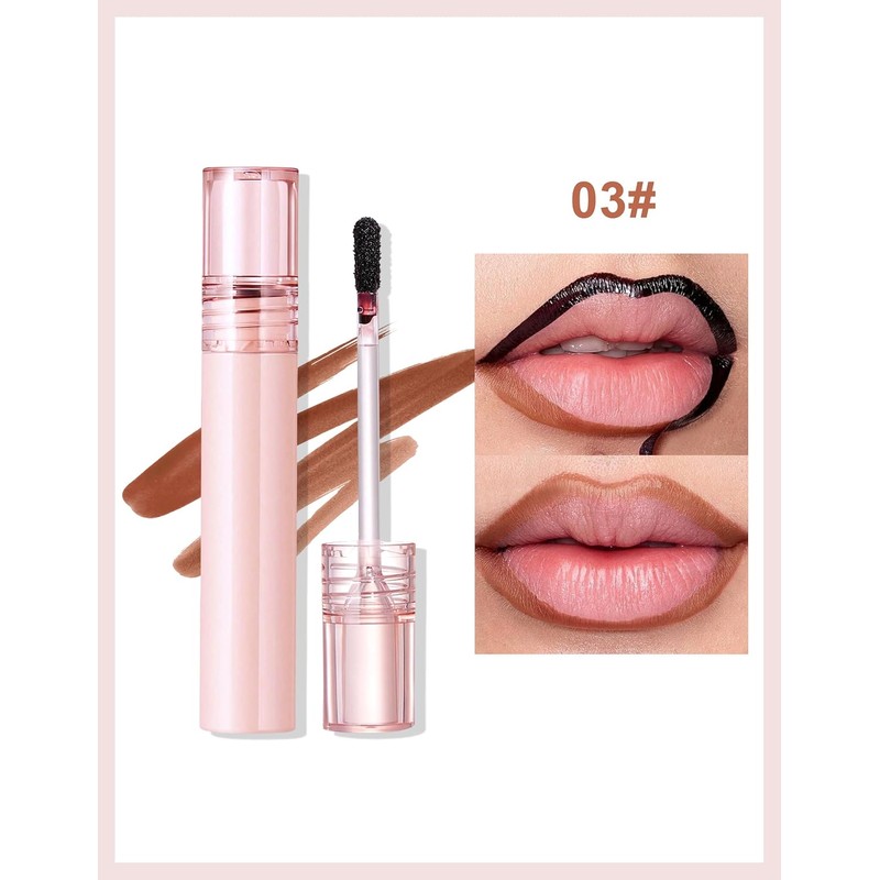 Erinde Delineador de Labios Peel off, Pintalabios Mate Resistente al