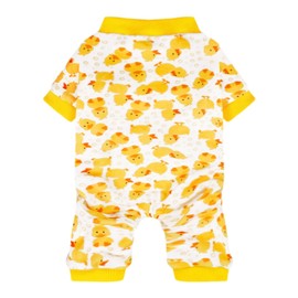 Paiaite Dog Pajamas Onesie: Comfortable Four-Legged Apparel for Small, Medium, & Large Dogs, Polyester Material for Comfort, Wrinkle Resistance, Moisture Wicking, Stretchiness Cartoon Duck S