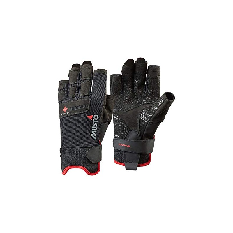Musto 2018 Perfomance Sailing Short Finger Gloves in Black -