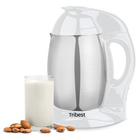 Tribest Soyabella SB-130 Deluxe Automatic Nut Milk Maker & Soy Milk Maker Machine, White/Stainless Steel