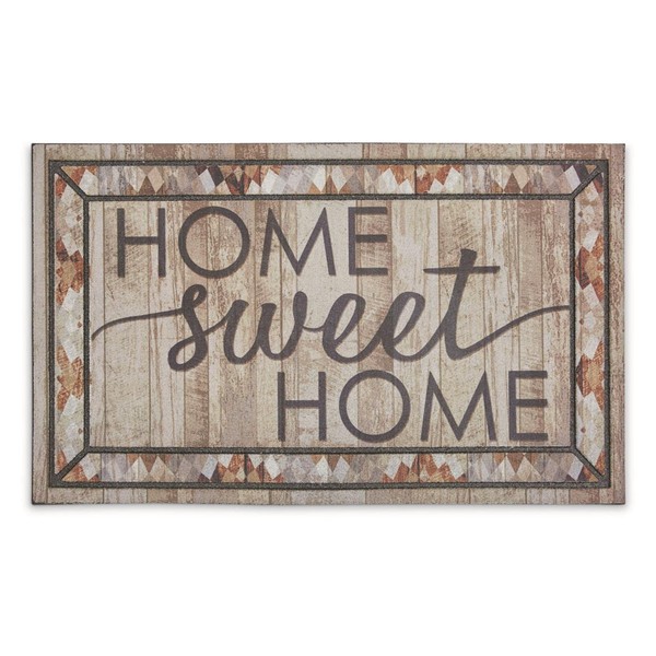 Mohawk Home Entryway Door Mat 1.5' x 2.5' All Weather Doormat Outdoor Non Slip Recycled Rubber, Rustic Sweet Home