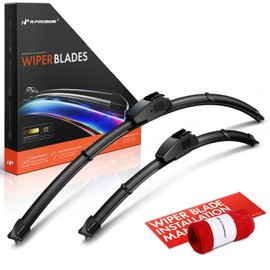 A-Premium Pack of 2 Front Windshield Wiper Blades with Wear Indicator & Towel - Compatible with Mazda 3 2019-2024, CX-9 2007-2015 & Mitsubishi Outlander 2022-2024 - 26" and 17", Hook Connector