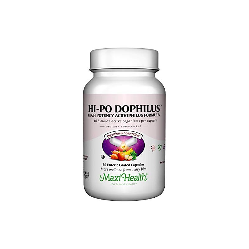 Maxi Health Hi-Po Dophilus - Probiotic Supplement - Lactobacillus &
