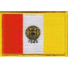 San Diego Flag Patch, Measures 3.50" x 2.25", USA and International State Embroidered Iron On or Sew On Flag Patch Emblems 20 Patch Options Available (San Diego)