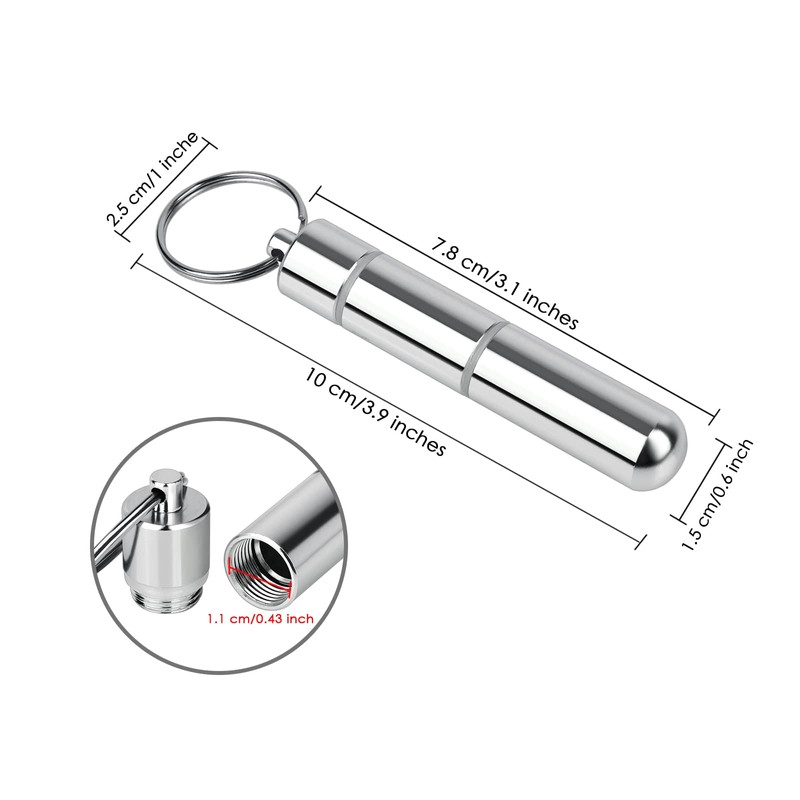 DS. DISTINCTIVE STYLE 2.8" Toothpick Holder Keychain Pocket Size Waterproof