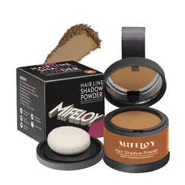 MIFELOY Root Coverage for Women Men, Cover Up Hair Color for Grays, Root Touch Up Powder, Roots Concealer for Beard Line Eyebrow, Instantly Shadow Powder for Thinning Grey Hairline, Light Brown