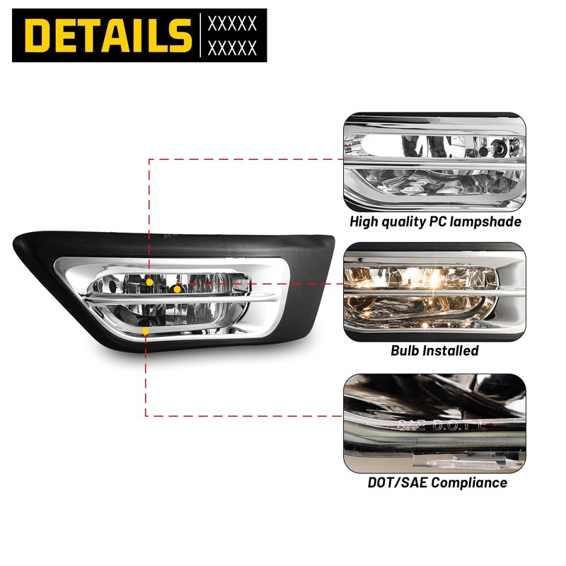 AUTOFREE Fog Lights for Honda CRV 2002-2004 with 9006 12V51W