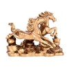 Baoblaze Standing Running Two Horses Statue Feng Shui Two Galloping