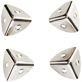 Merriway BH03646 (4 Pcs) 28mm (1.1/8 inch) Nickel Plated Case Corners - Pack of 4 Pieces