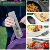 GARFTAI Portable travel utensils set with case. 4Pcs Stainless teel