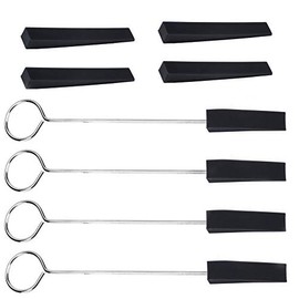 Jiayouy 8Pcs Piano Tuning Mute Kit Triangular Rubber Mutes for Piano Mutes Fixing Tool Black