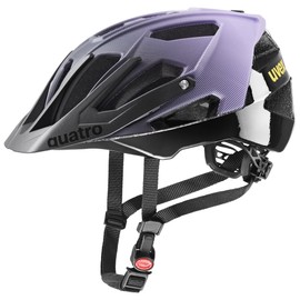 uvex quatro cc - Safe MTB Helmet for Men and Women - Individual Size Adjustment - Adjustable Visor - Matte Purple - Black - 56-61 cm