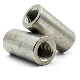 Hippo Hardware M10 (10mm X 40mm) Round Studding Connector Nuts Rod Bar Couplers A2 Stainless Steel (Pack of 3)